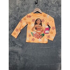 Girls Longsleeve Water Shirt 50+ UV Protection Quick Drying T-Shirt MOANA Size 4